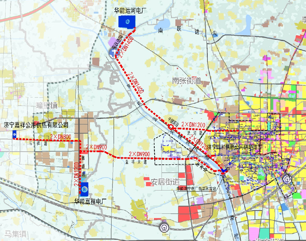 济宁四和供热有限公司热源替换工程DN1400供热管网设计(长输管网）
